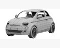 Fiat 500 La Prima 2021 3D 모델  seats