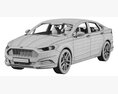 Ford Mondeo Fusion 3D模型 侧视图
