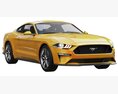 Ford Mustang GT 2020 3D模型 后视图