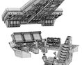 Small Spaceship Bridge Interior Modello 3D