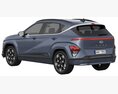 Hyundai KONA Electric 2024 3D-Modell wire render