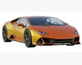 Lamborghini Huracan Evo 2019 3D模型 后视图