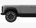 Land Rover Defender Works V8 4-door 2018 3D模型 正面图