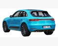 Porsche Macan Turbo 2020 3D 모델  wire render