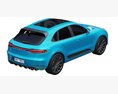 Porsche Macan Turbo 2020 3D-Modell Draufsicht