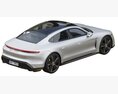 Porsche Taycan Turbo S 3D模型 顶视图
