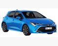 Toyota Corolla Hatchback 2021 3D模型 后视图