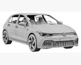Volkswagen Golf GTI 5-door 2020 3Dモデル
