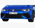 Volkswagen Golf 8 R 2022 3Dモデル clay render