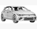 Volkswagen Golf 8 R 2022 3D模型