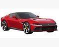 Ferrari 12Cilindri 3D-Modell Rückansicht
