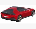 Ferrari 12Cilindri 3D-Modell Draufsicht