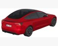Tesla Model 3 Performance 3D-Modell Draufsicht