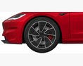 Tesla Model 3 Performance 3D-Modell Vorderansicht
