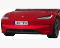 Tesla Model 3 Performance Modelo 3d argila render