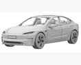 Tesla Model 3 Performance 3Dモデル seats