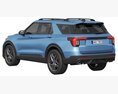 Ford Explorer ST 2025 3Dモデル wire render