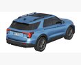 Ford Explorer ST 2025 3D-Modell Draufsicht