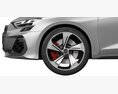 Audi S3 Sportback 2025 3D-Modell Vorderansicht