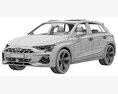 Audi S3 Sportback 2025 3D 모델  seats