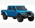 Jeep Gladiator Willys 2024 3d model back view