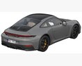 Porsche 911 Carrera GTS 2025 3D模型 顶视图