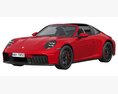 Porsche 911 Targa 4 GTS 2025 3D模型 后视图