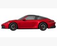 Porsche 911 Targa 4 GTS 2025 3D-Modell Draufsicht