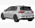 Volkswagen Golf GTI Clubsport 2025 Modèle 3d wire render