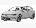 Volkswagen Golf GTI Clubsport 2025 3D-Modell seats