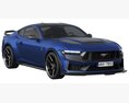 Ford Mustang Dark Horse 2024 3D 모델  back view