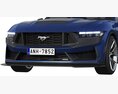 Ford Mustang Dark Horse 2024 3D-Modell clay render