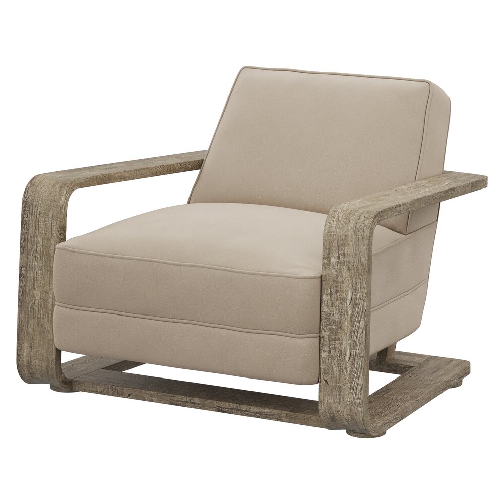 Restoration Hardware Laurent Leather Chair 3D 모델 
