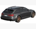 Audi RS6 Avant Performance Modèle 3d vue du dessus