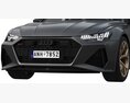 Audi RS6 Avant Performance 3D-Modell clay render