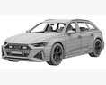 Audi RS6 Avant Performance 3D 모델  seats