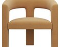 Restoration Hardware Ines Open-Back Chair Modello 3D