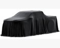 Pick-Up Car Cover 3D 모델  back view