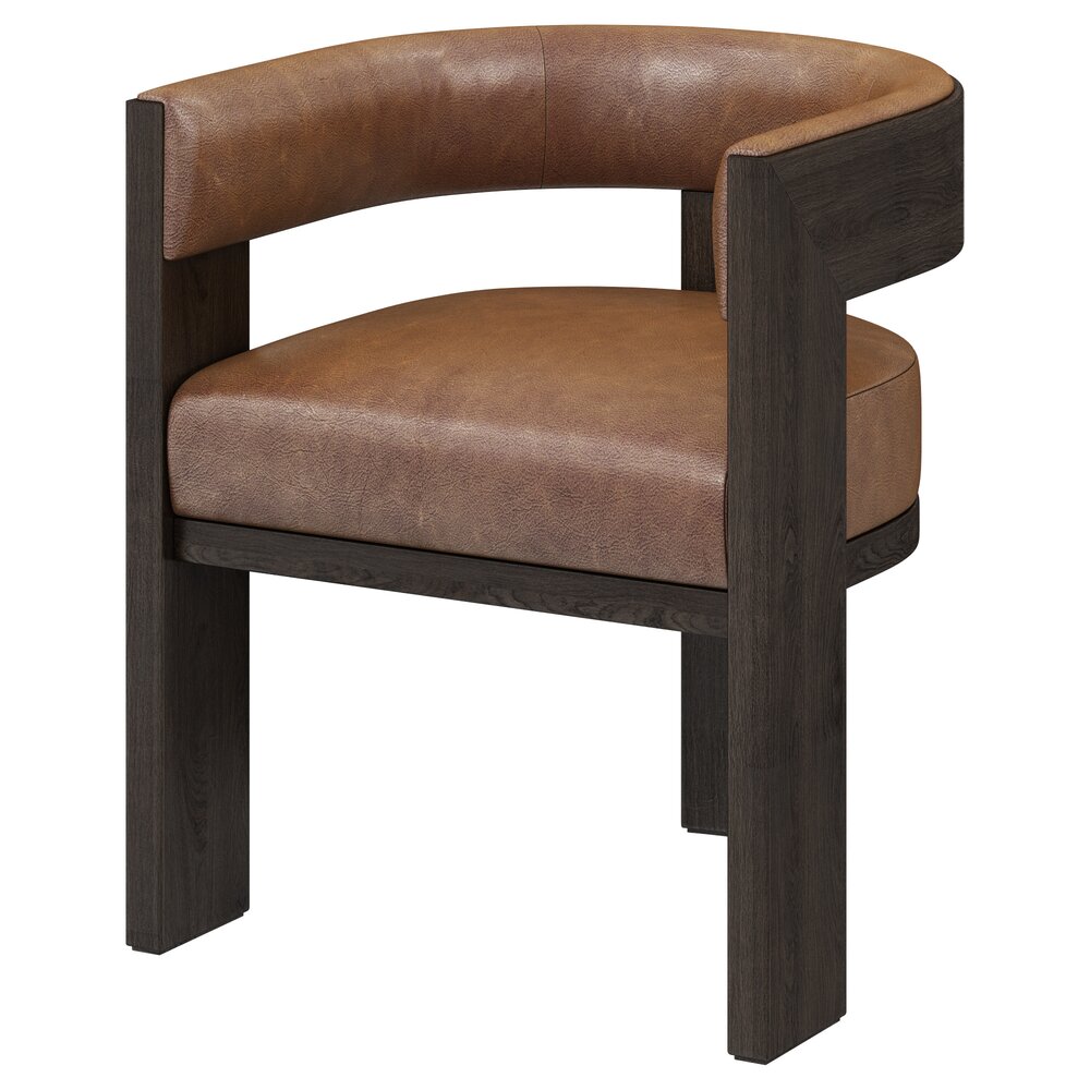 Restoration Hardware Elgin Leather Dining Chair Modèle 3D