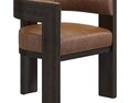 Restoration Hardware Elgin Leather Dining Chair Modelo 3d
