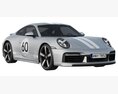 Porsche 911 Sport Classic 2023 3D 모델  back view