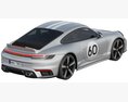 Porsche 911 Sport Classic 2023 3D模型 顶视图