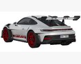 Porsche 911 GT3 RS 2022 3Dモデル wire render