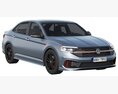Volkswagen Jetta GLI 2022 3D-Modell Rückansicht