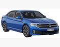 Volkswagen Jetta 2022 3D模型 后视图