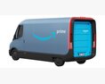 Amazon Electric Delivery Van 3D модель wire render