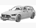 Mercedes-Benz C-Class Estate 2022 3D 모델 