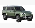 Land Rover Defender 130 2023 3D模型 后视图