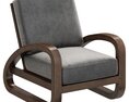 Restoration Hardware Pascal Leather Chair 3Dモデル
