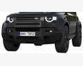 Land Rover Defender 90 V8 2022 3D模型 clay render